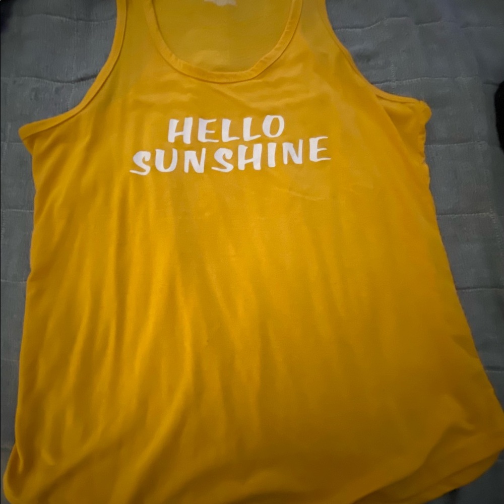 Racer back tank. Cotton. Purchased and washed but never worn